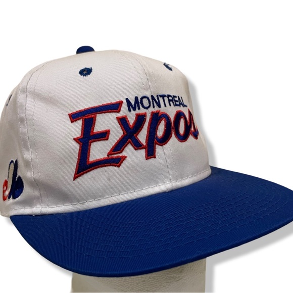Rare Vintage 90s Sports Specialties Montreal Expos Script SnapBack Hat - Picture 3 of 5